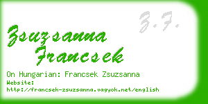 zsuzsanna francsek business card